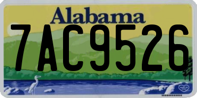 AL license plate 7AC9526