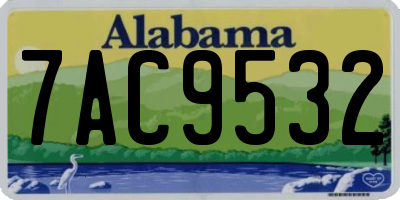 AL license plate 7AC9532