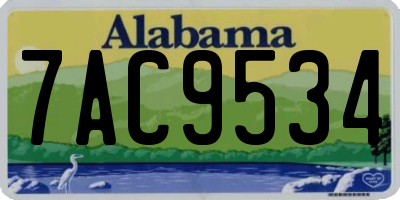 AL license plate 7AC9534