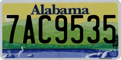 AL license plate 7AC9535