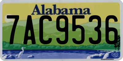 AL license plate 7AC9536