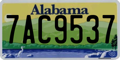AL license plate 7AC9537
