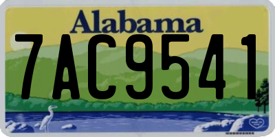 AL license plate 7AC9541