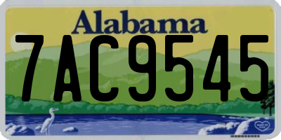 AL license plate 7AC9545