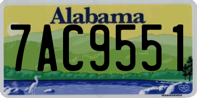 AL license plate 7AC9551