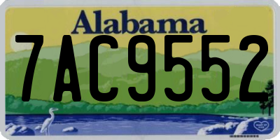 AL license plate 7AC9552