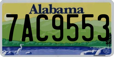 AL license plate 7AC9553