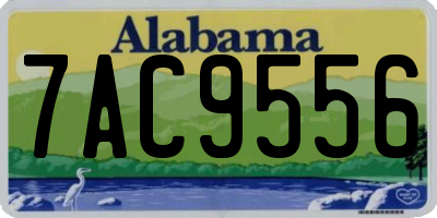 AL license plate 7AC9556