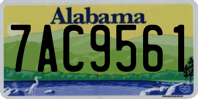 AL license plate 7AC9561