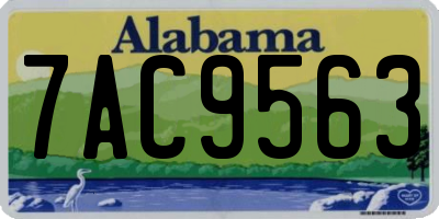 AL license plate 7AC9563