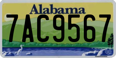 AL license plate 7AC9567