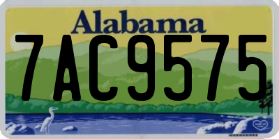 AL license plate 7AC9575