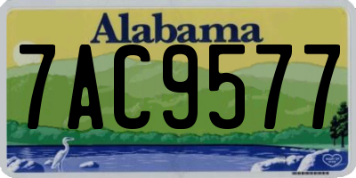 AL license plate 7AC9577