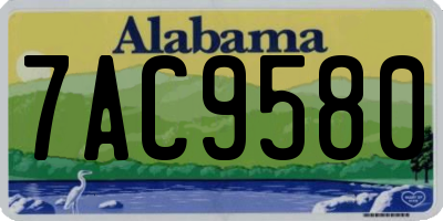 AL license plate 7AC9580