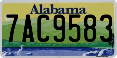 AL license plate 7AC9583