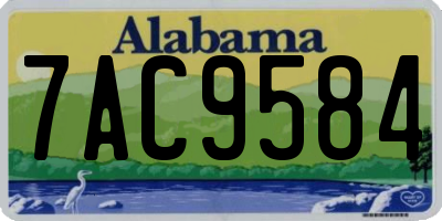 AL license plate 7AC9584