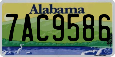 AL license plate 7AC9586