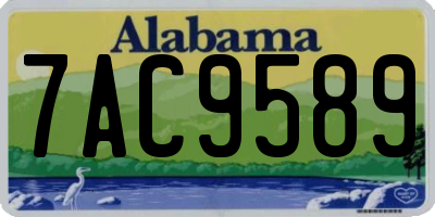 AL license plate 7AC9589