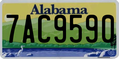 AL license plate 7AC9590