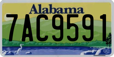 AL license plate 7AC9591