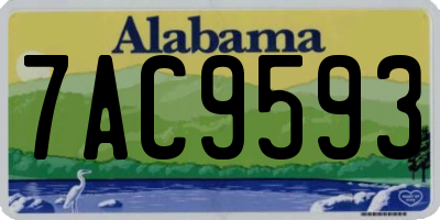 AL license plate 7AC9593