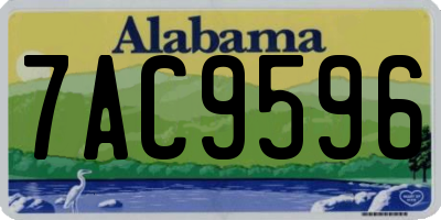 AL license plate 7AC9596