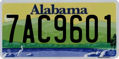 AL license plate 7AC9601