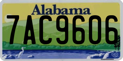 AL license plate 7AC9606