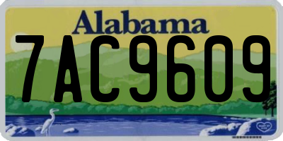 AL license plate 7AC9609