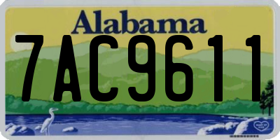 AL license plate 7AC9611