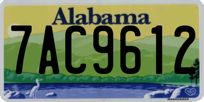 AL license plate 7AC9612