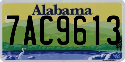 AL license plate 7AC9613