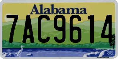 AL license plate 7AC9614