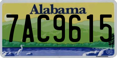 AL license plate 7AC9615