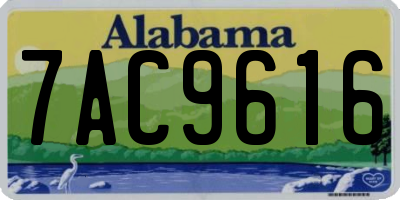 AL license plate 7AC9616