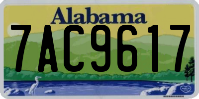 AL license plate 7AC9617