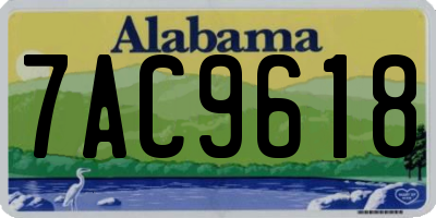 AL license plate 7AC9618