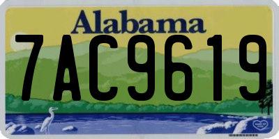 AL license plate 7AC9619