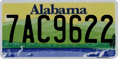 AL license plate 7AC9622