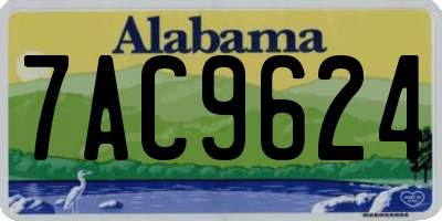 AL license plate 7AC9624