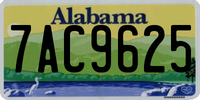 AL license plate 7AC9625