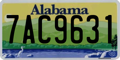 AL license plate 7AC9631
