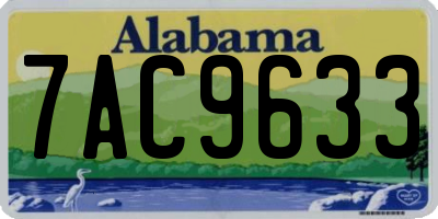 AL license plate 7AC9633