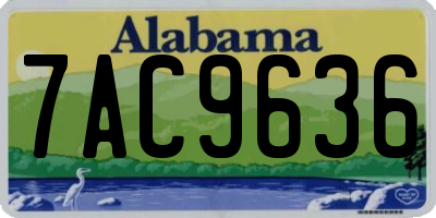 AL license plate 7AC9636