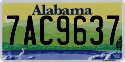 AL license plate 7AC9637