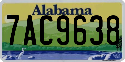 AL license plate 7AC9638