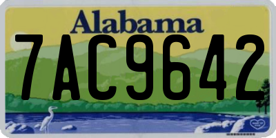 AL license plate 7AC9642