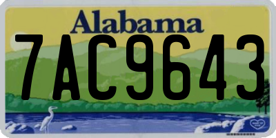 AL license plate 7AC9643