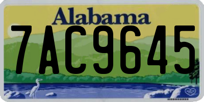 AL license plate 7AC9645