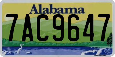 AL license plate 7AC9647